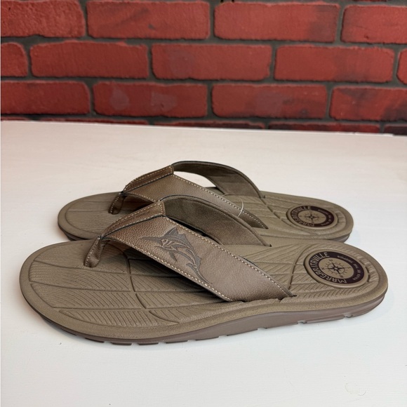 Margaritaville Mens Marlin Brown Flip Flops‎ Size 11